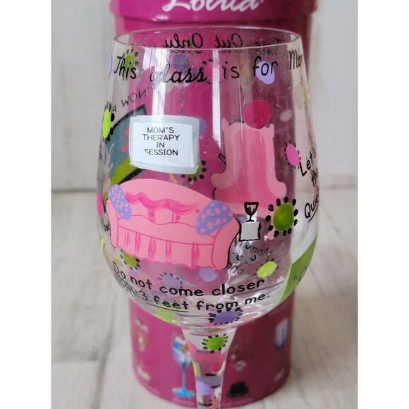 Lolita mommy's time out wine glass drinkware Decor therapy session - Picture 2 of 7